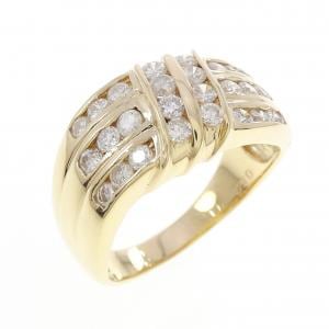 K18YG ダイヤモンド リング 0.83CT