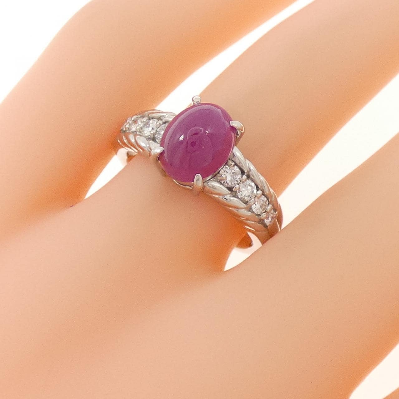 PT900 ルビー リング 2.82CT