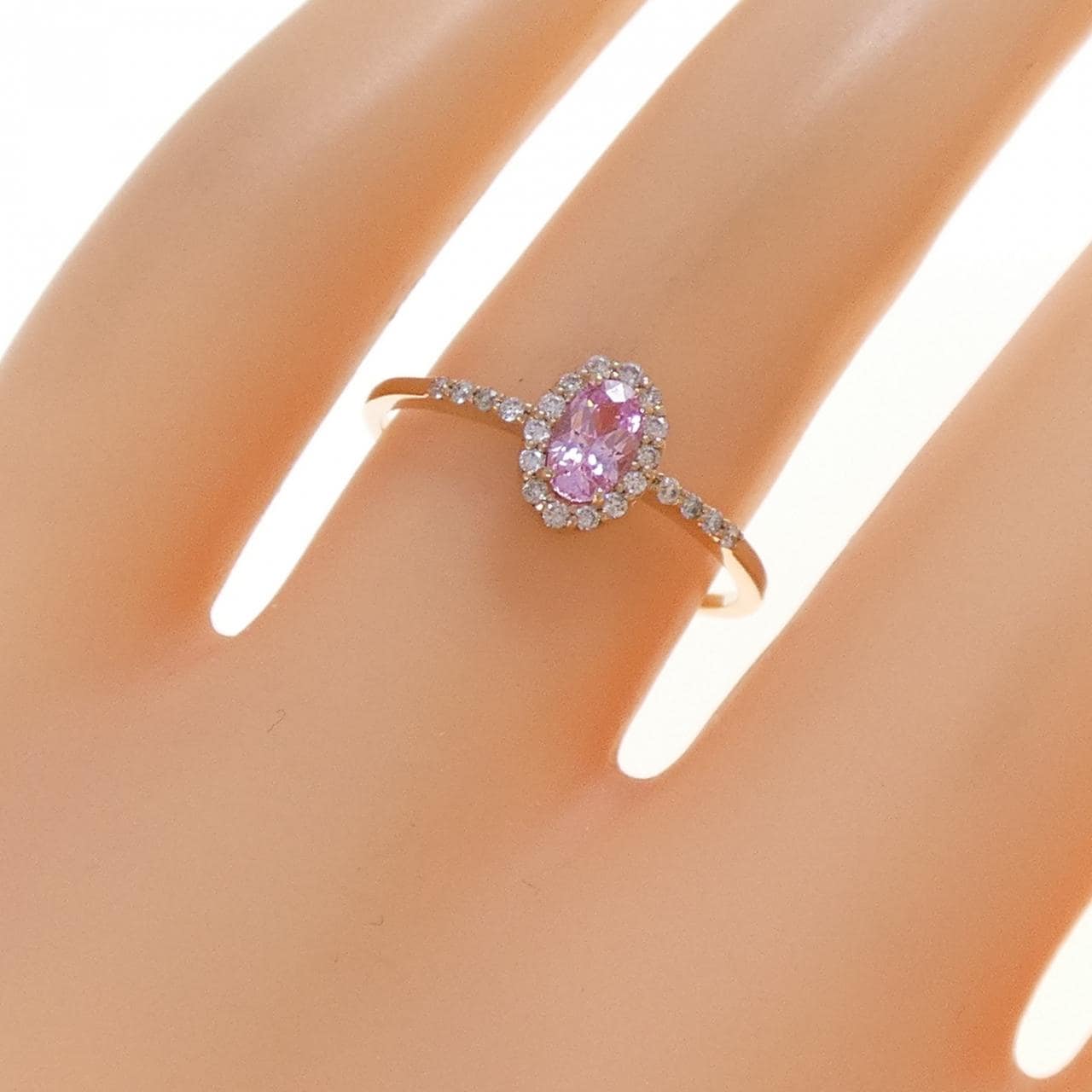 K18PG スピネル リング 0.24CT