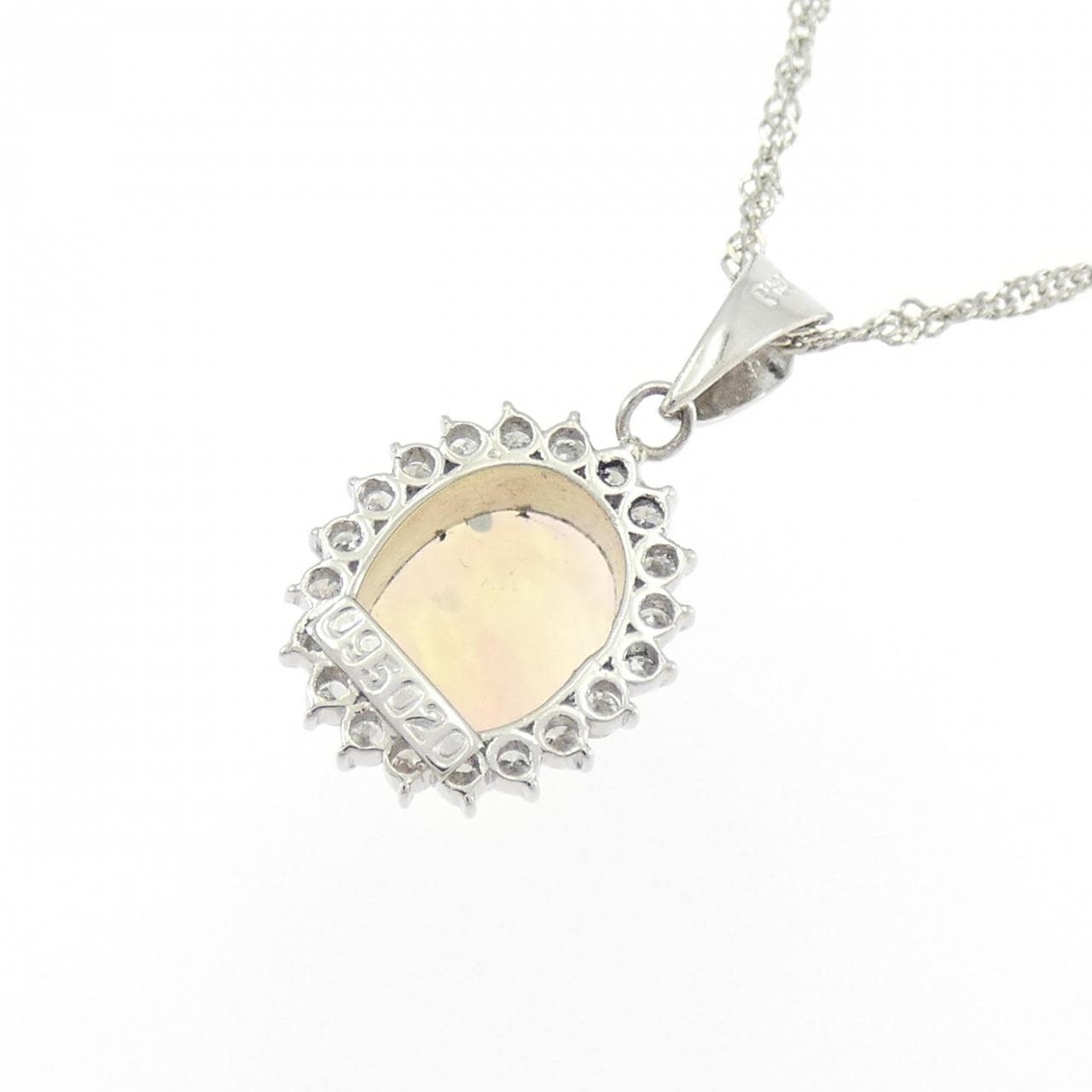 PT900/PT850 オパール ネックレス 0.95CT
