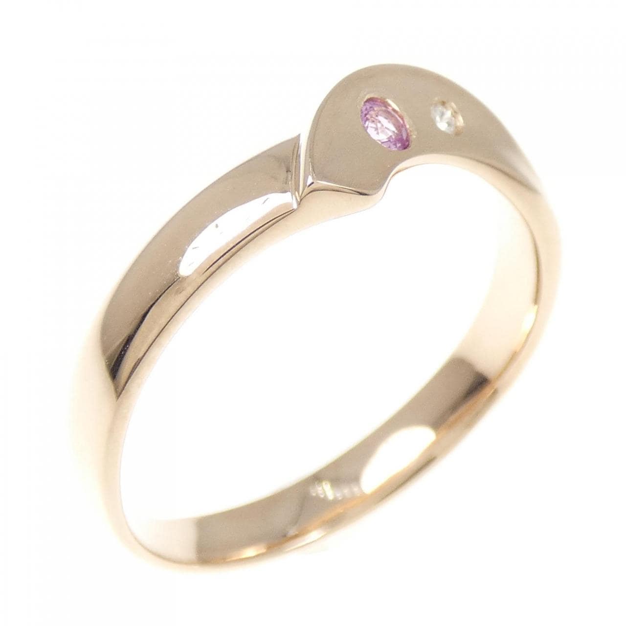 K18PG サファイヤ リング 0.046CT