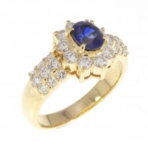 K18YG サファイヤ リング 0.62CT