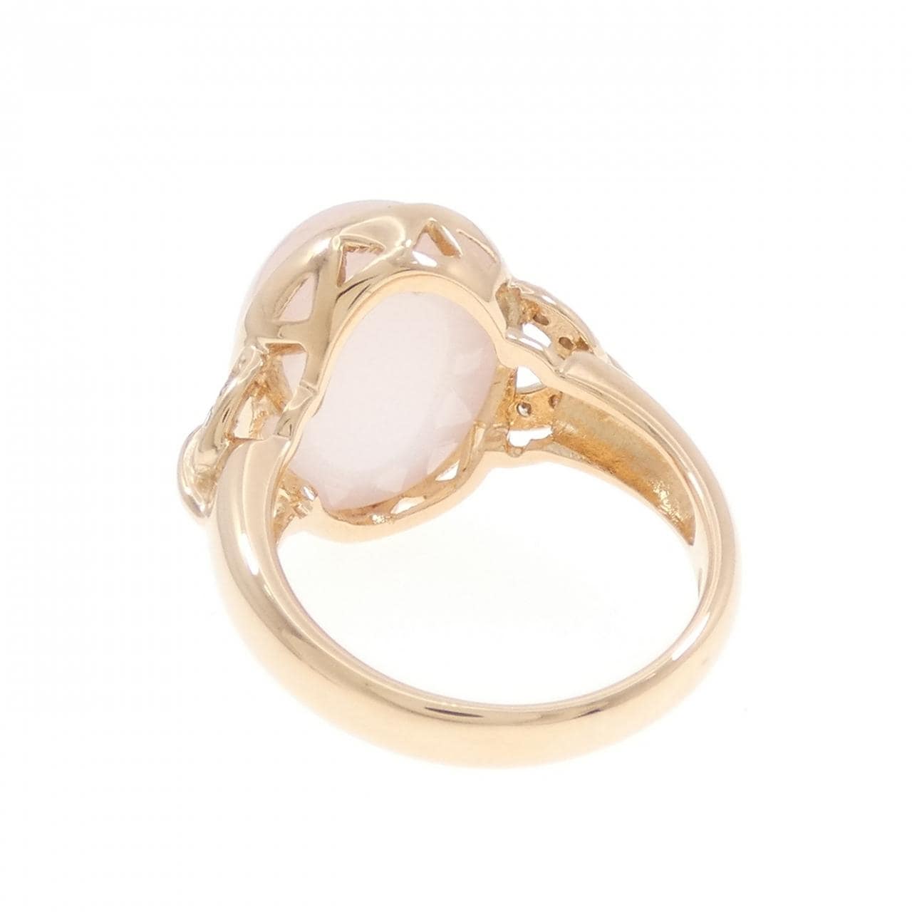 K18PG ローズクオーツ リング 10.77CT