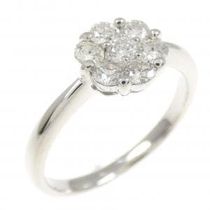 PT900 フラワー ダイヤモンド リング 0.50CT