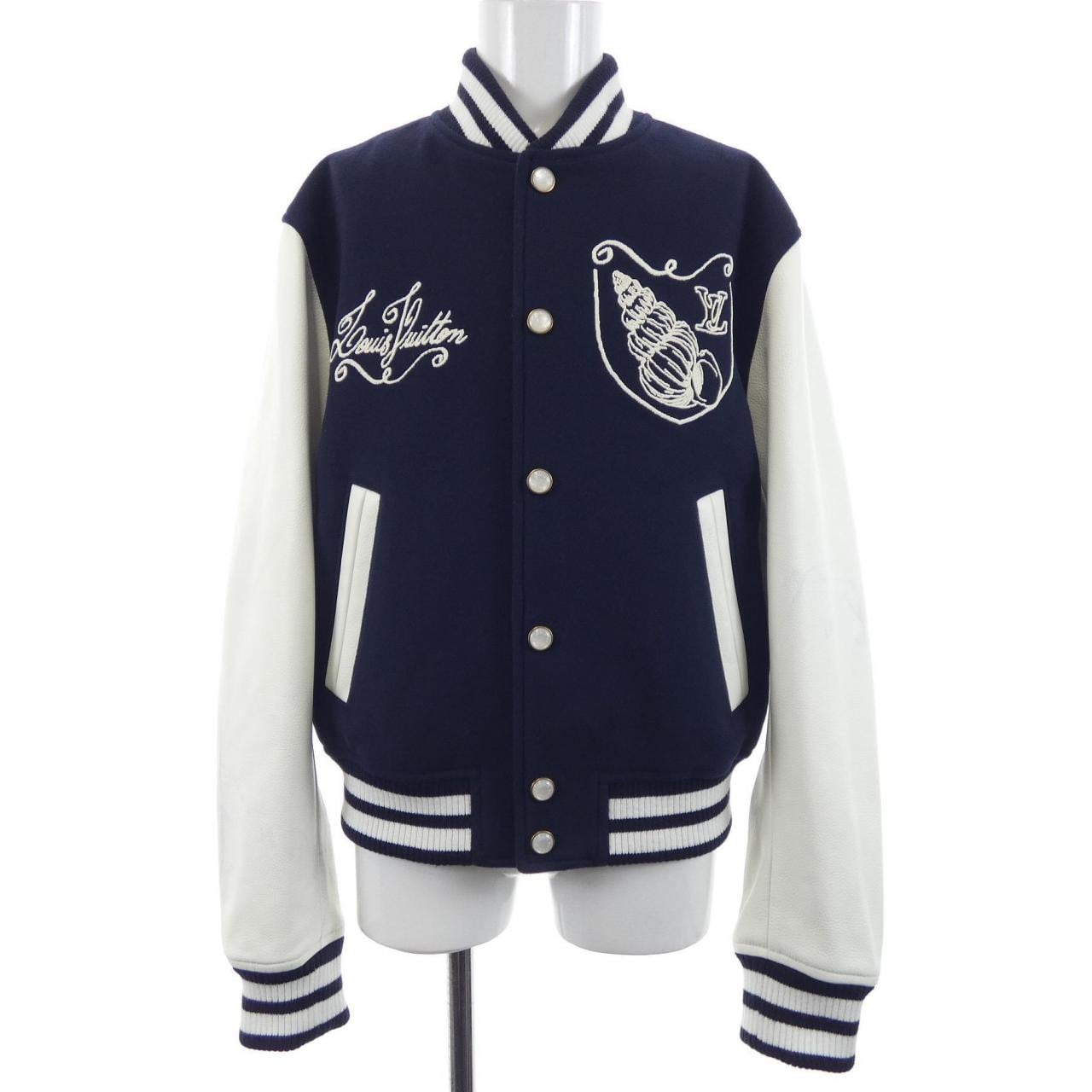 ルイヴィトン LOUIS VUITTON カーフスキンバーシティジャケット HRL12EBQV スタジャン