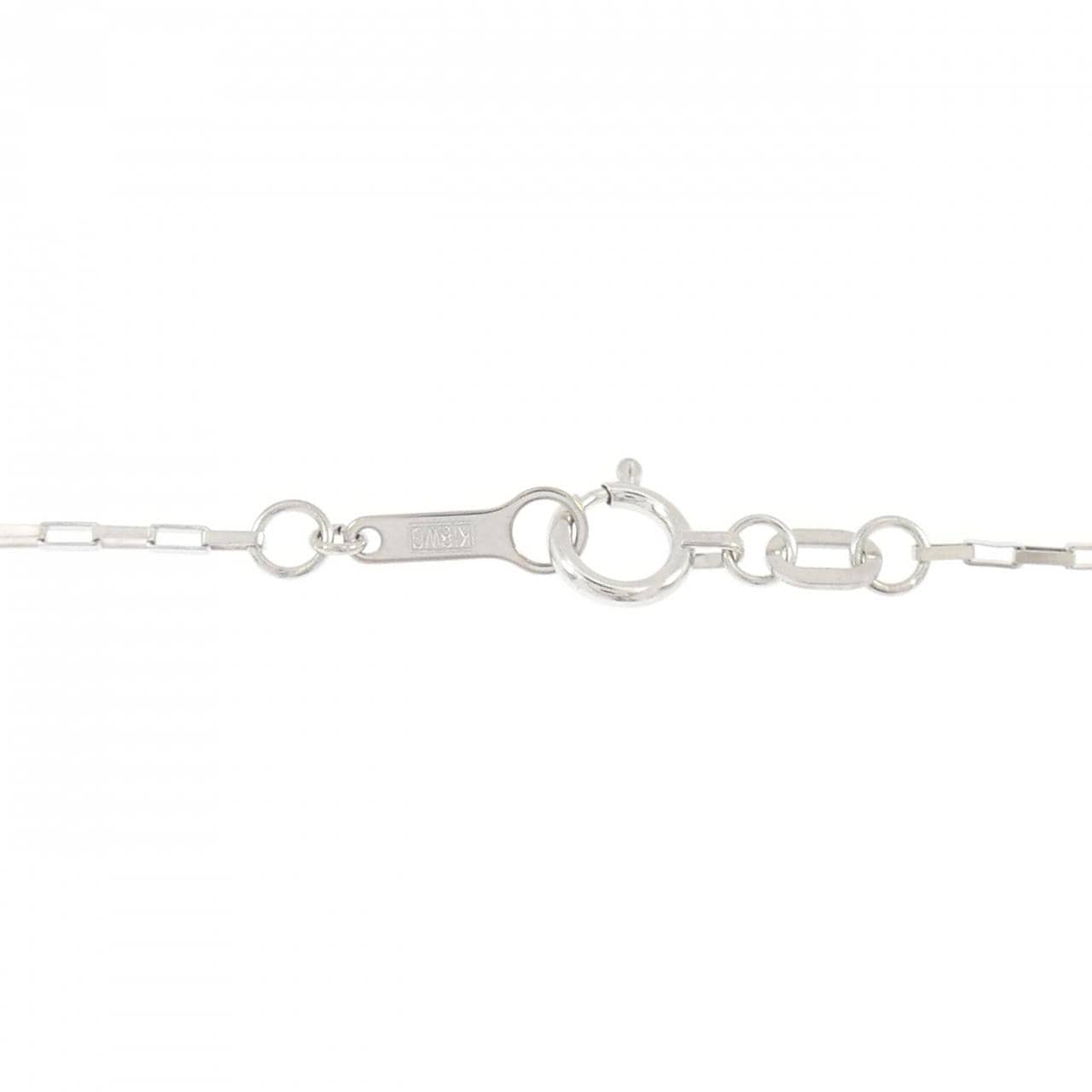 K18WG 2WAY クロス ダイヤモンド ネックレス 0.33CT