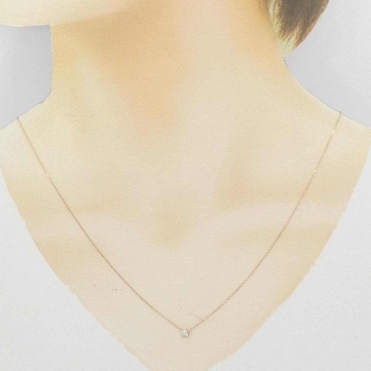STAR JEWELRY Moon Setting Necklace 0.04CT