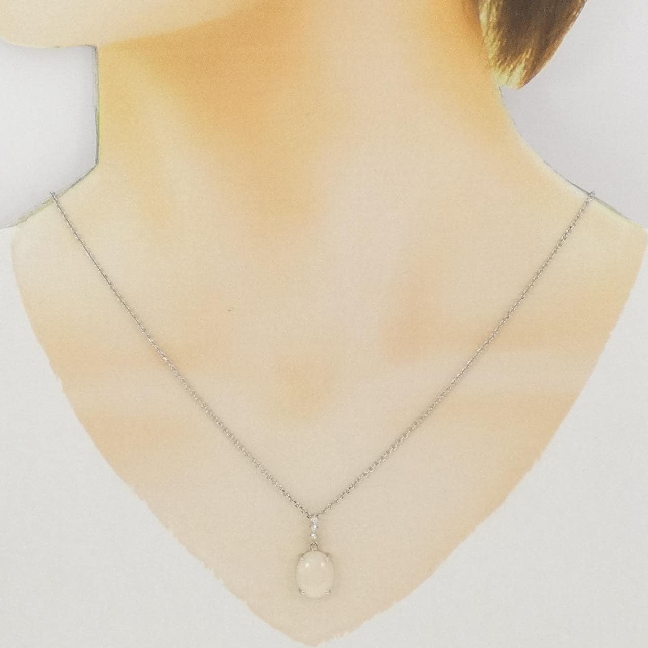 PT900/PT850 オパール ネックレス 3.11CT