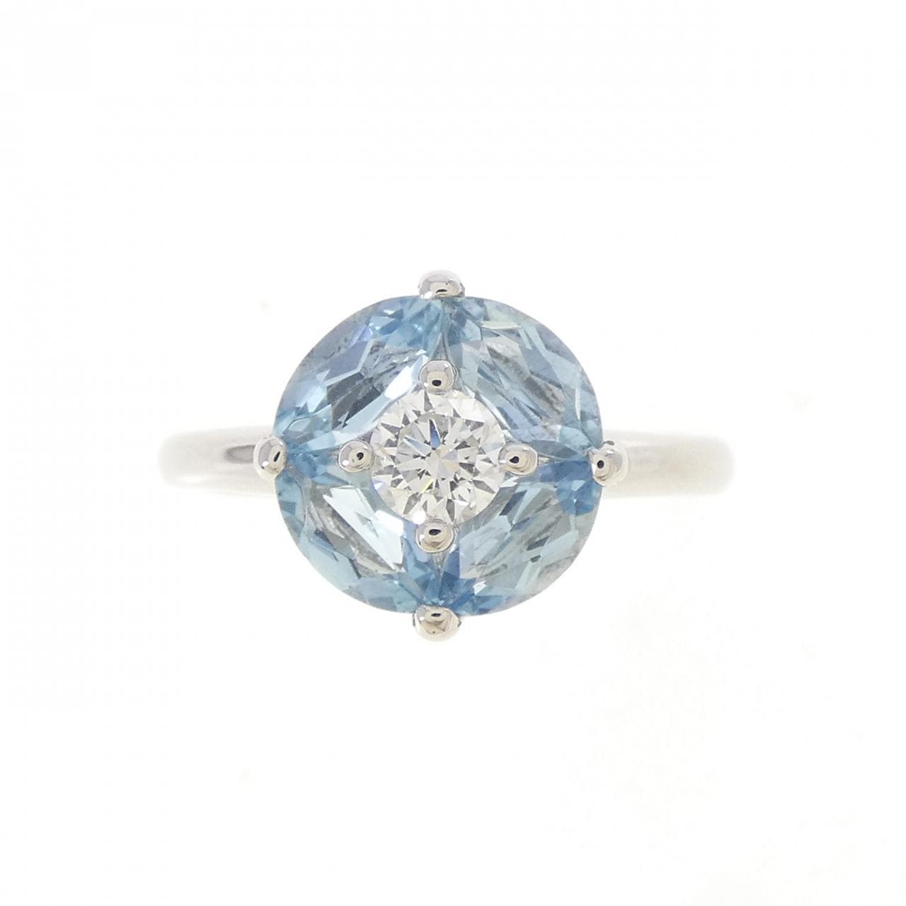 PT900 アクアマリン リング 0.88CT