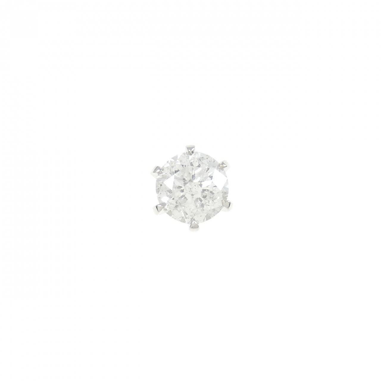 【リメイク】PT ダイヤモンド ピアス 0.365CT F I1 Fair 片耳