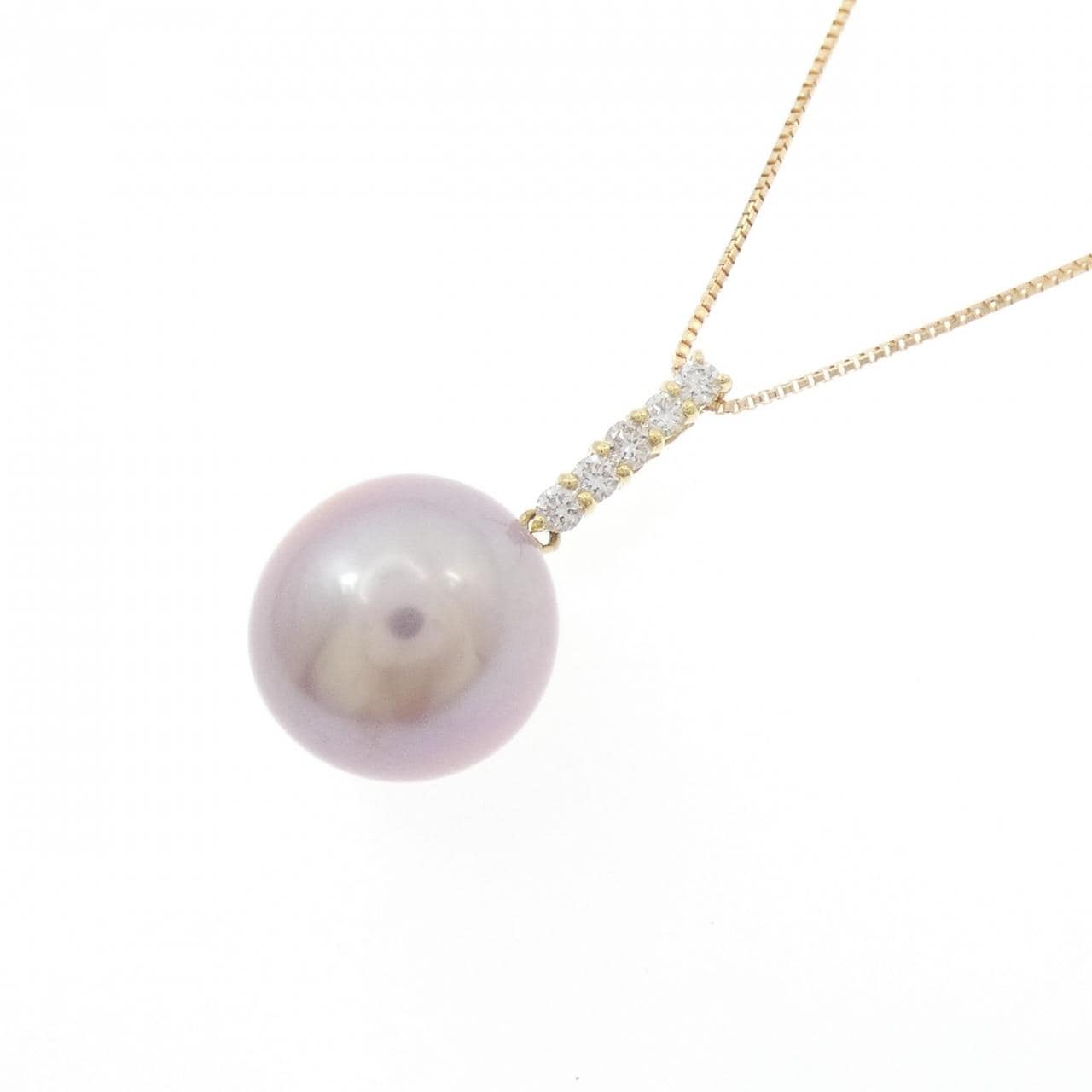 K18YG 淡水パール ネックレス 10.5mm