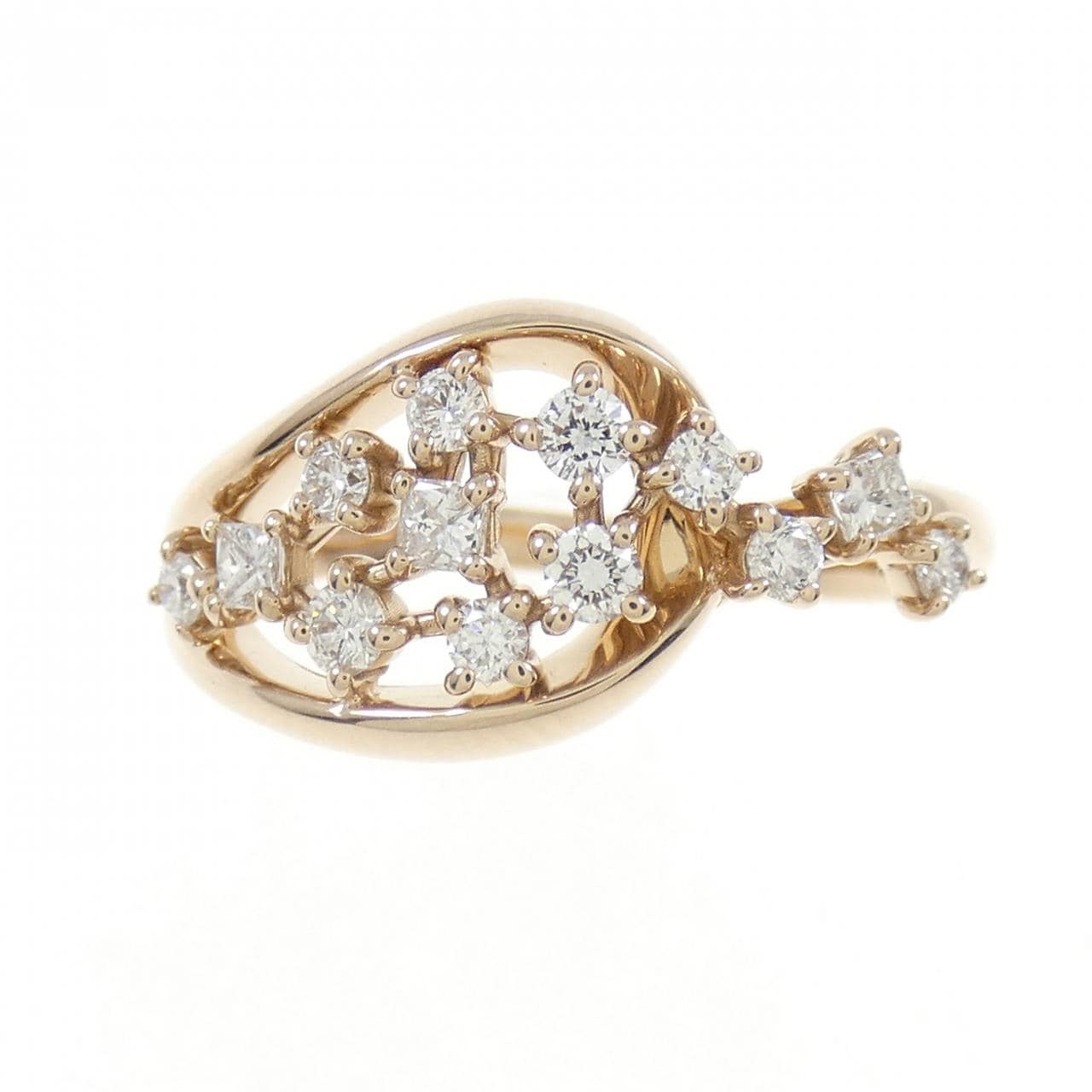 K18PG ダイヤモンド リング 0.35CT