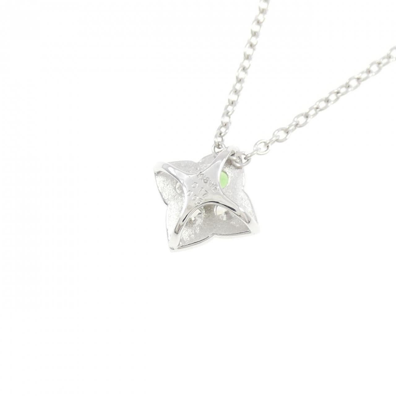 K18WG ガーネット ネックレス 0.06CT