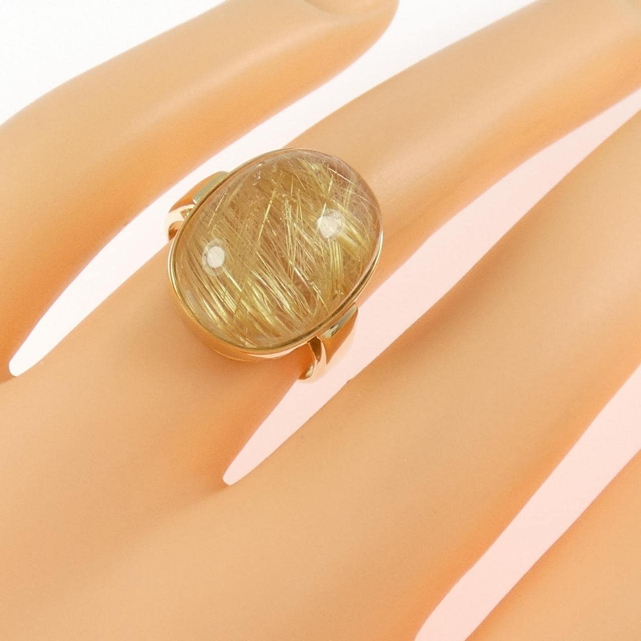 K18YG ルチルクオーツ リング