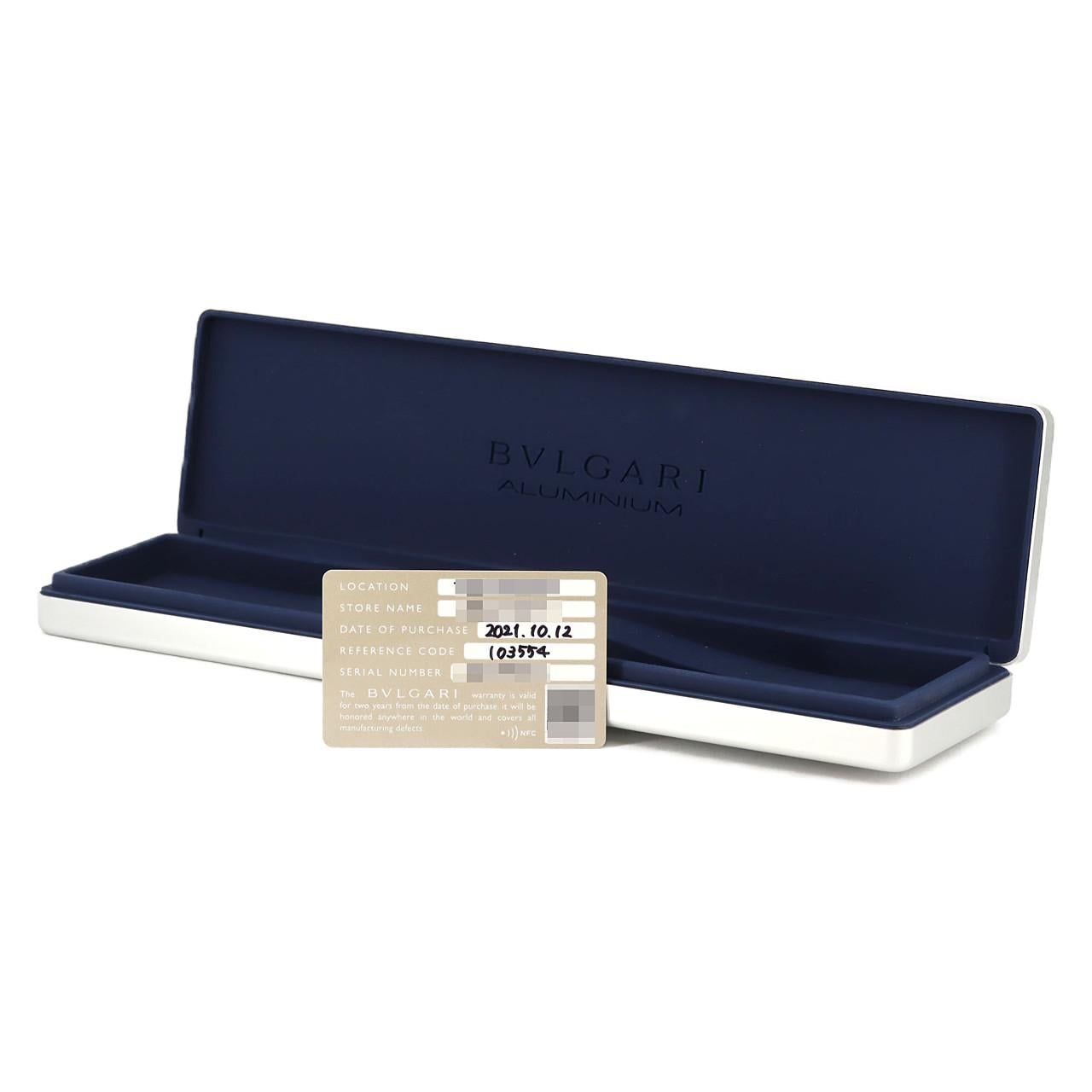 【ノーメンテナンス還元価格】ブルガリ ブルガリアルミニウムGMT BB40ATGMT/103554 アルミニウム 自動巻