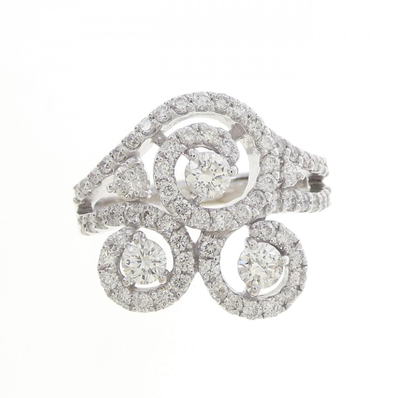 K18WG ダイヤモンド リング 1.12CT