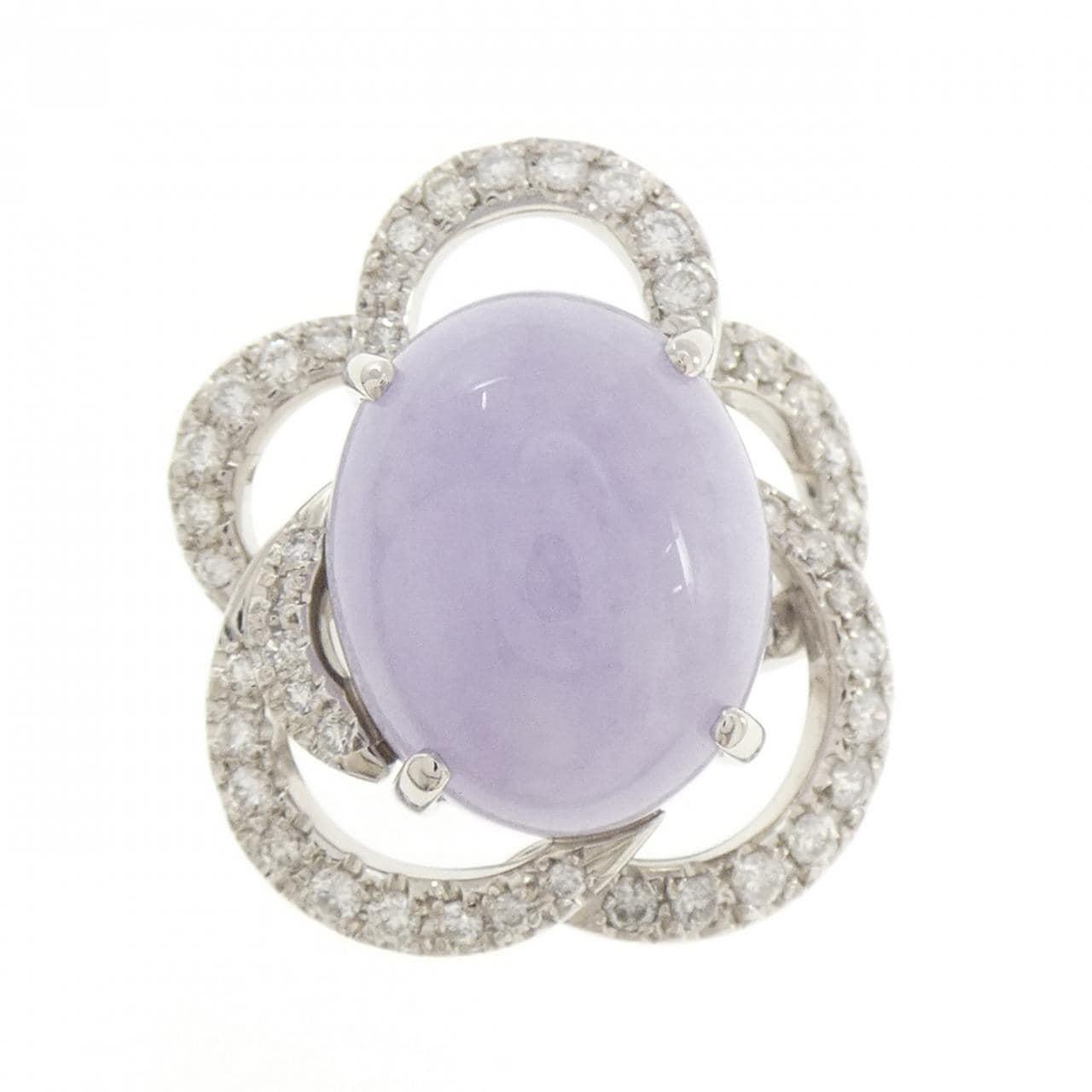 PT900 ラベンダーヒスイ リング 16.65CT