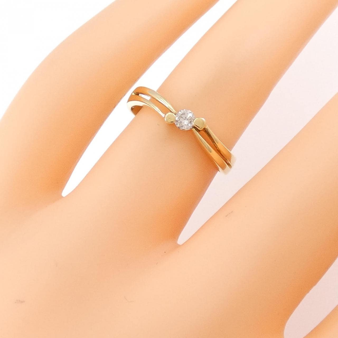 K18YG ダイヤモンド リング 0.10CT