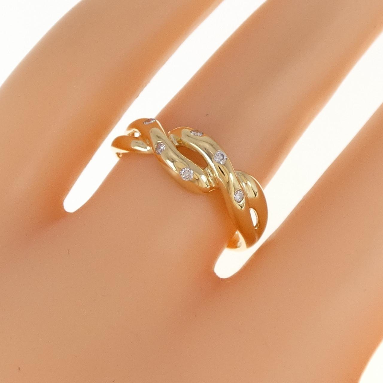 K18YG ダイヤモンド リング 0.08CT
