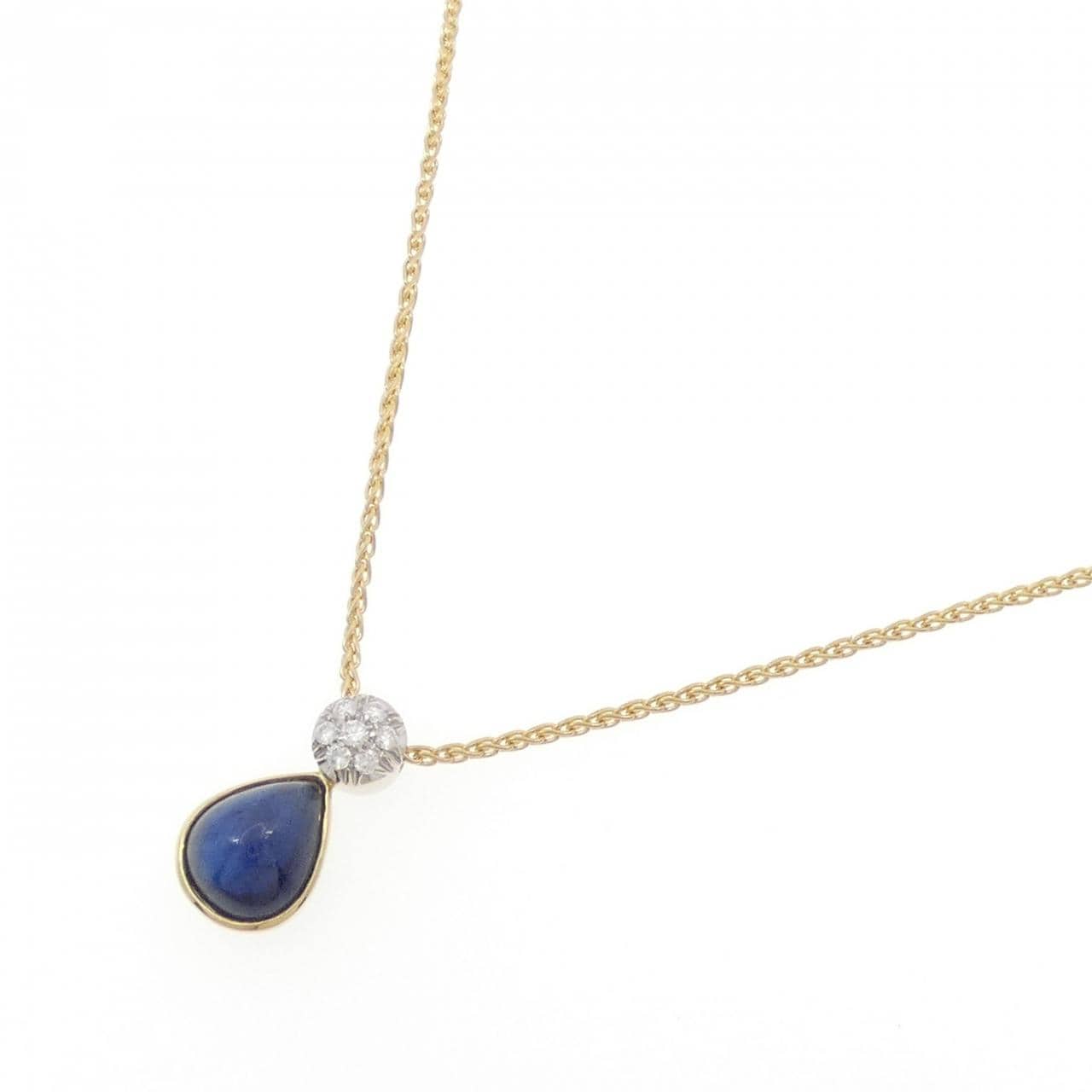 750YG/750WG サファイヤ ネックレス 5.99CT