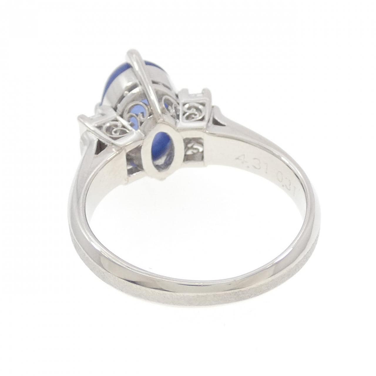 PT900 Star Sapphire Ring 4.31CT