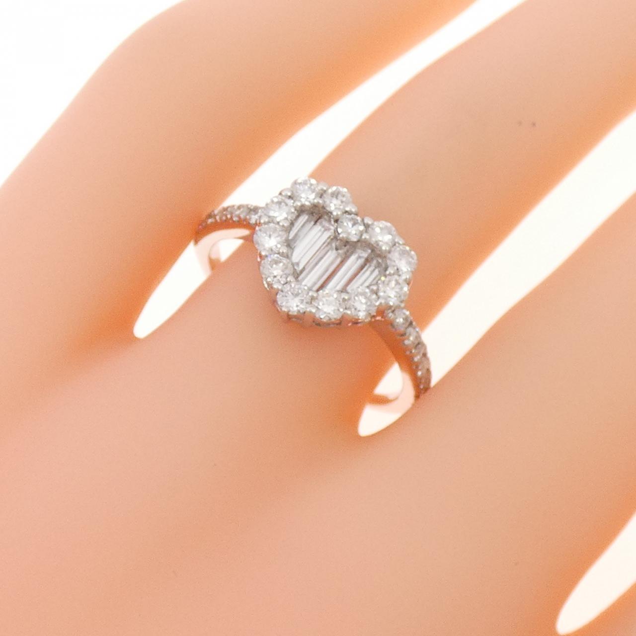 K18WG 心形钻石1.00CT