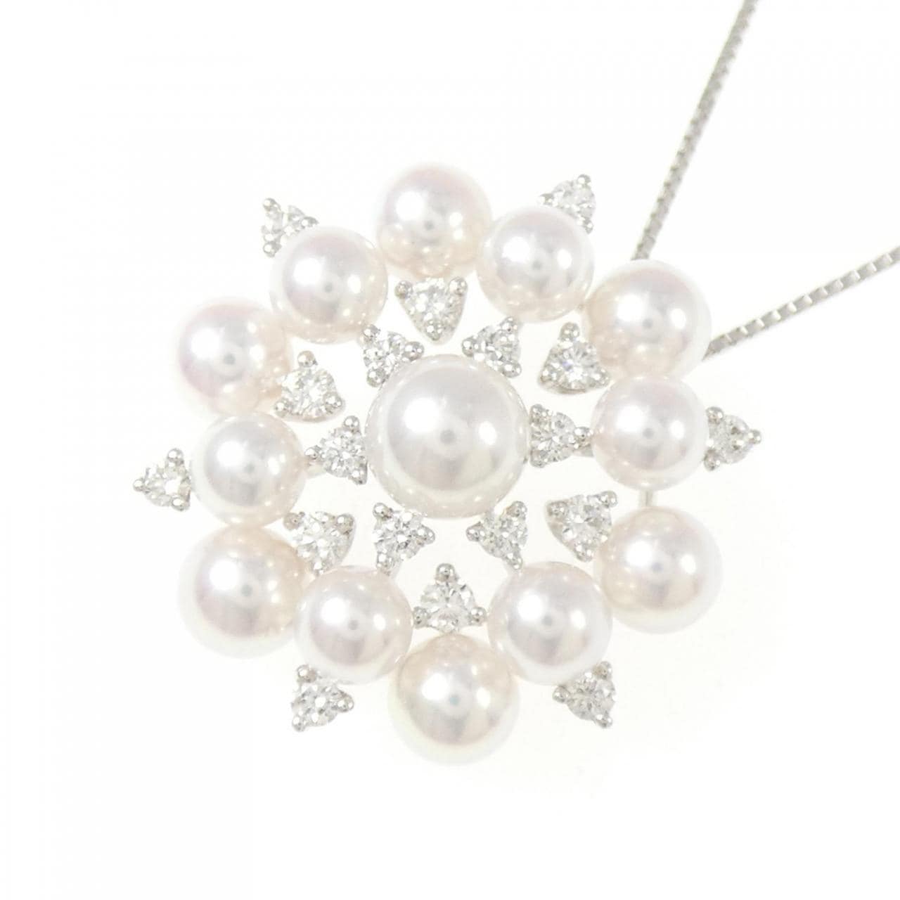 K18WG アコヤパール ネックレス