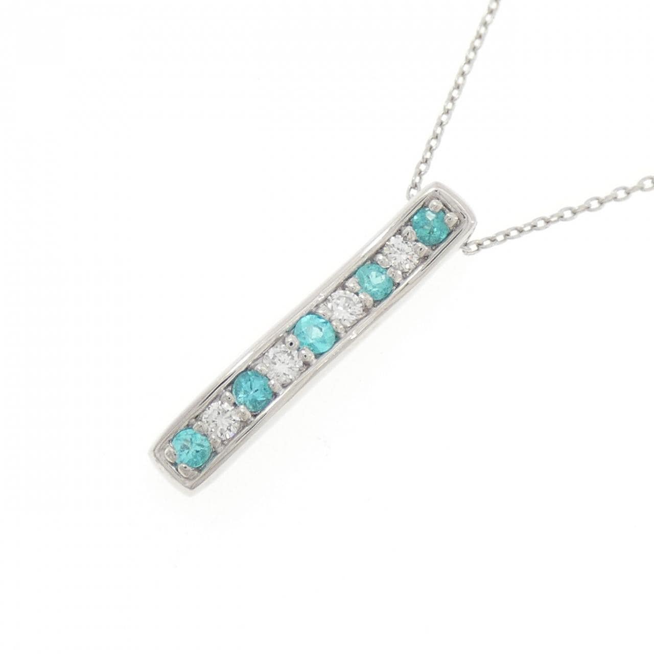 PT900/PT850 パライバトルマリン ネックレス 0.16CT