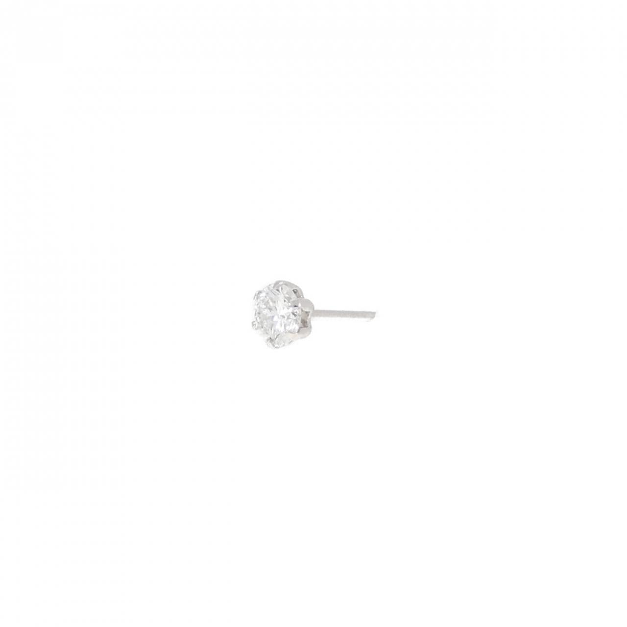 PT900 ソリティア ダイヤモンド ピアス 0.15CT 片耳