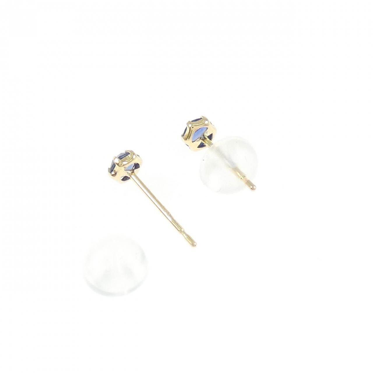 【新品】K18YG サファイヤ ピアス 0.22CT