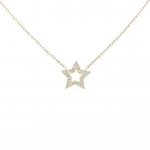 K10YG スター ダイヤモンド ネックレス 0.11CT