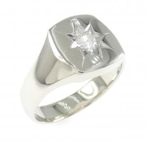 PT900 印台 ダイヤモンド リング 0.18CT