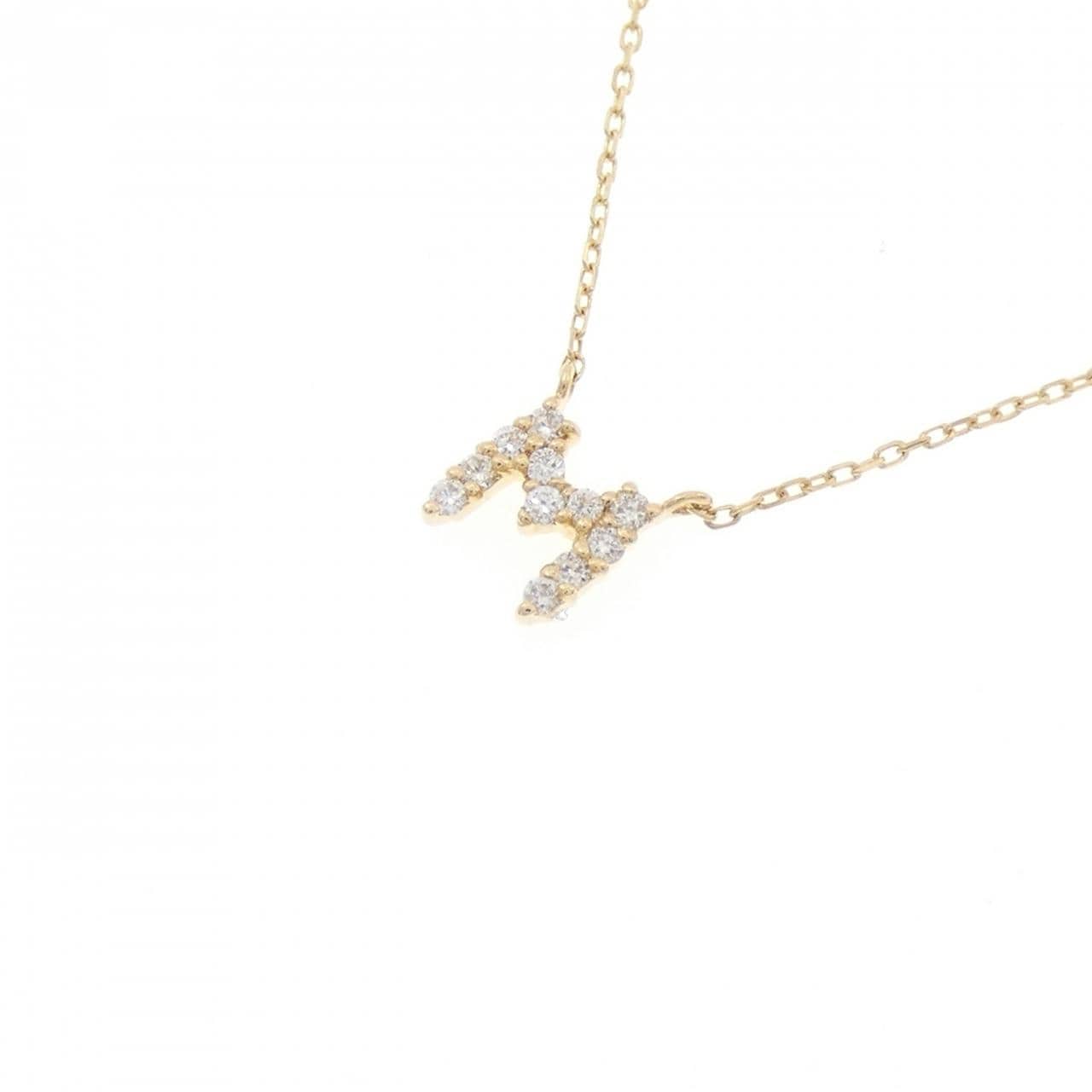 エテ イニシャル ダイヤモンド ネックレス 0.05CT