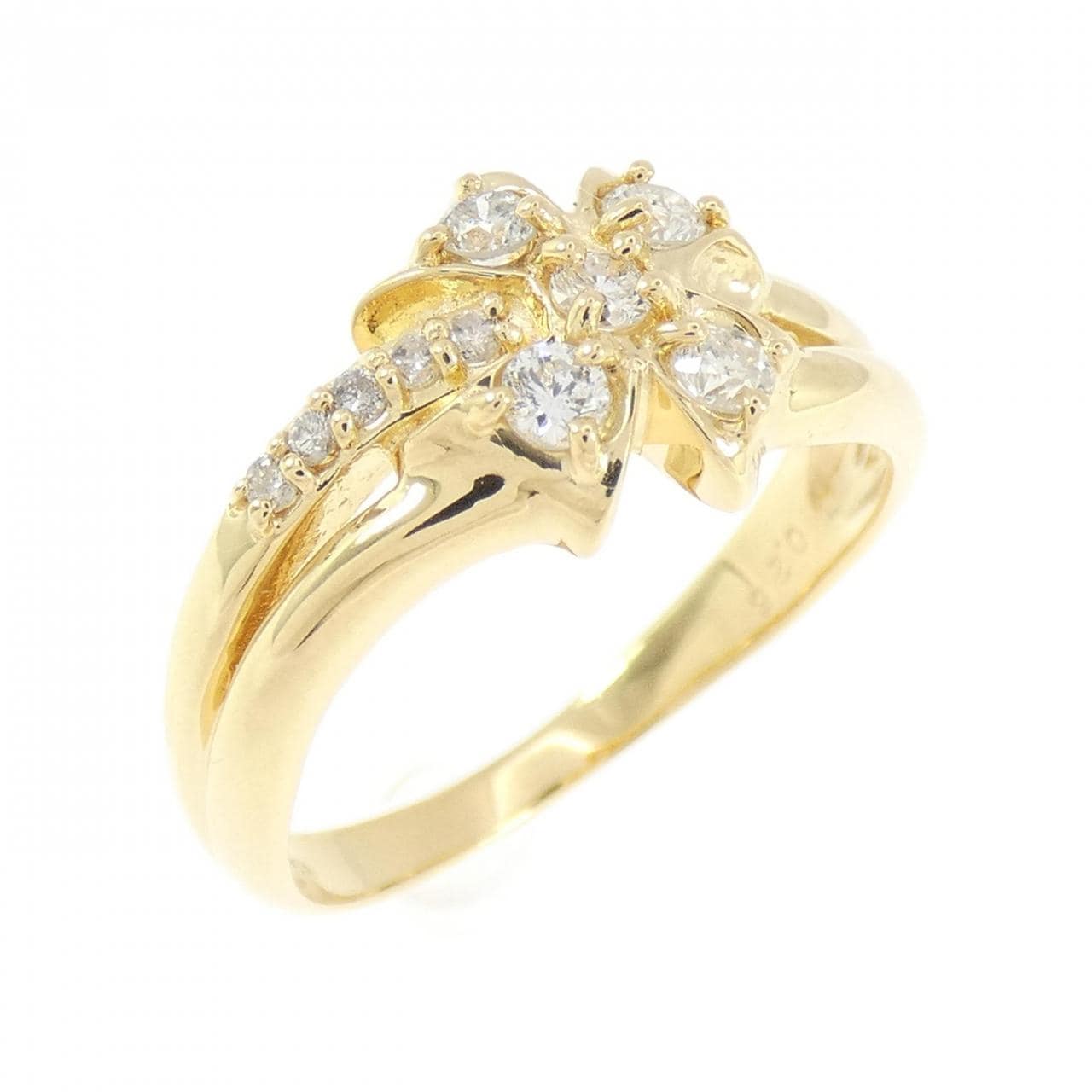 K18YG ダイヤモンド リング 0.26CT
