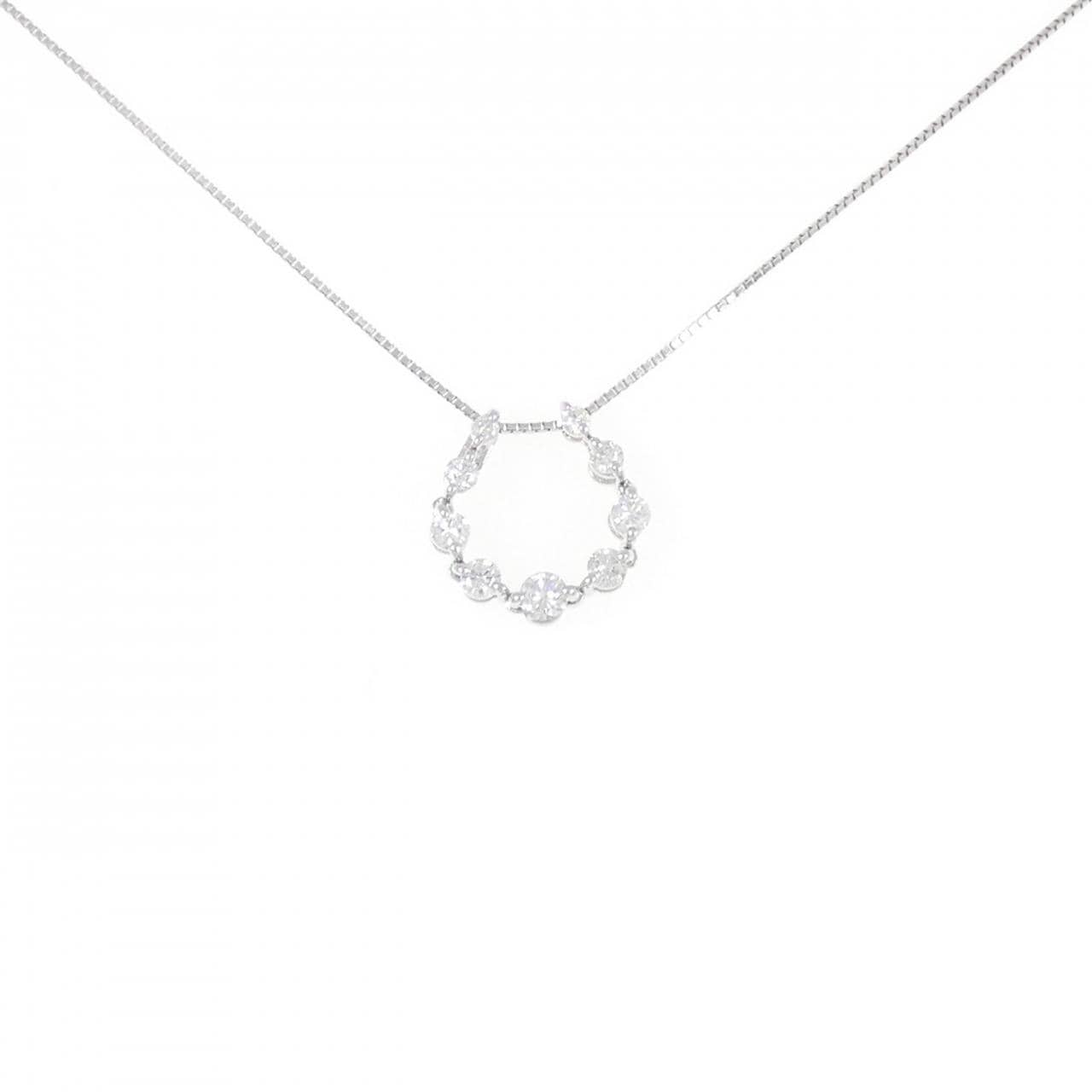 K18WG 2WAY Diamond necklace 0.50CT