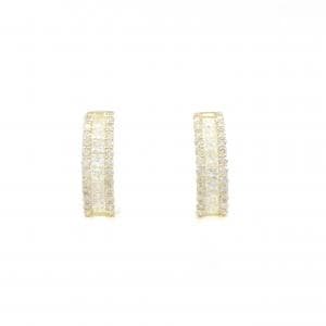 【新品】K18YG ダイヤモンド ピアス 0.90CT