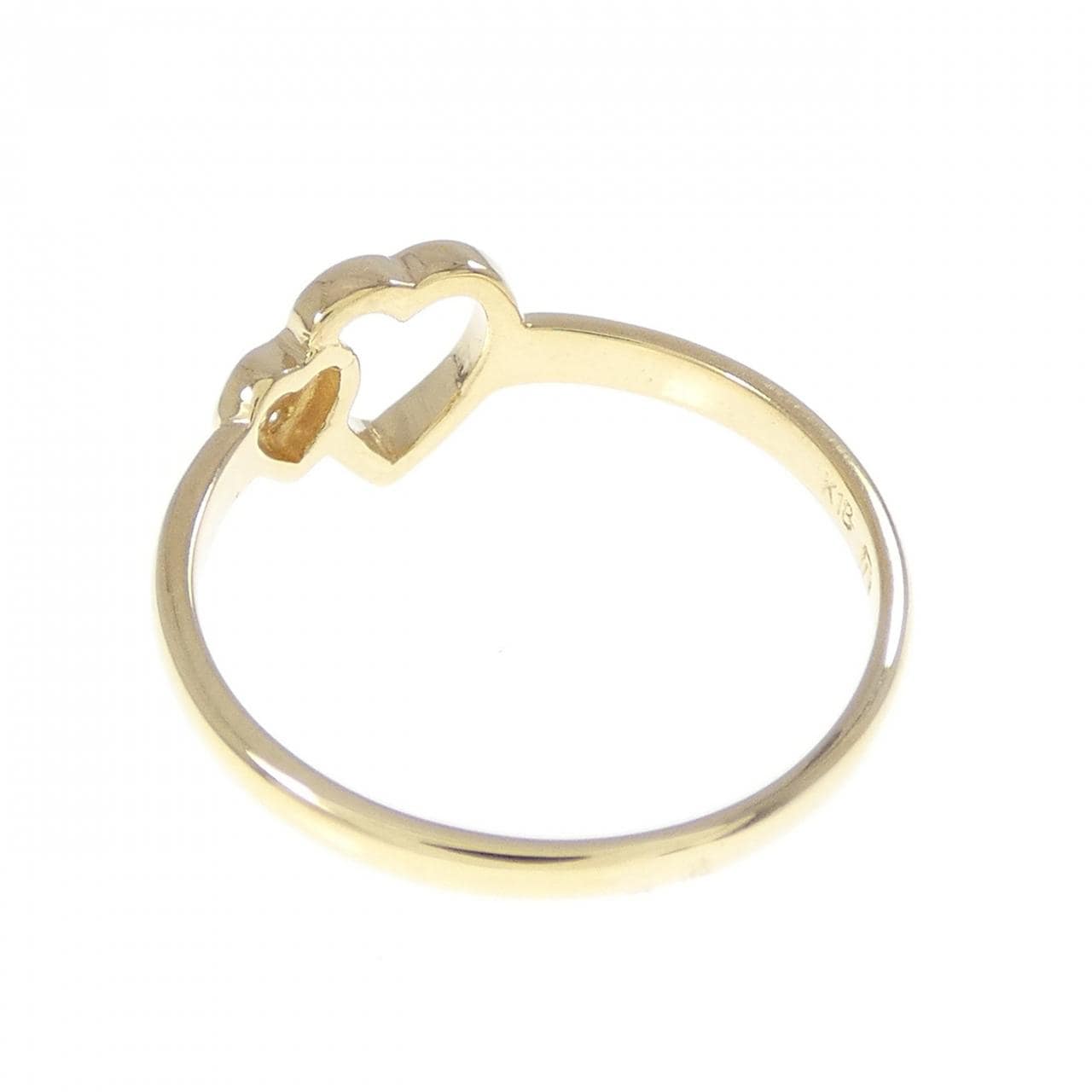 K18YG ハート ダイヤモンド リング 0.05CT