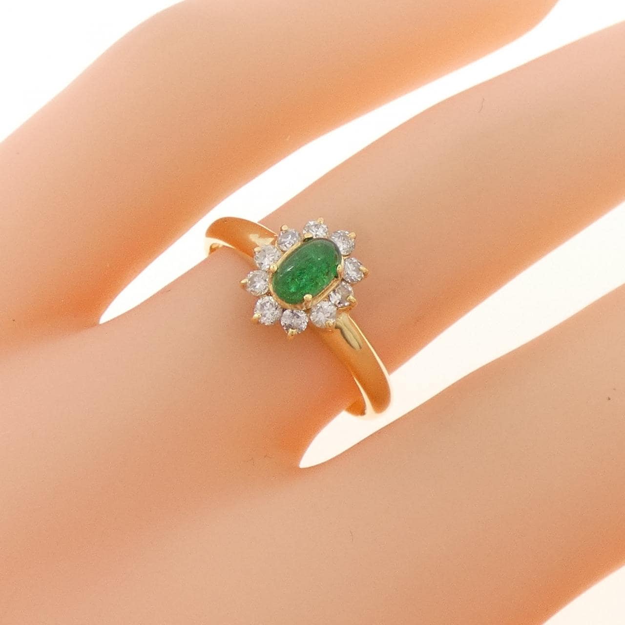 K18YG エメラルド リング 0.27CT