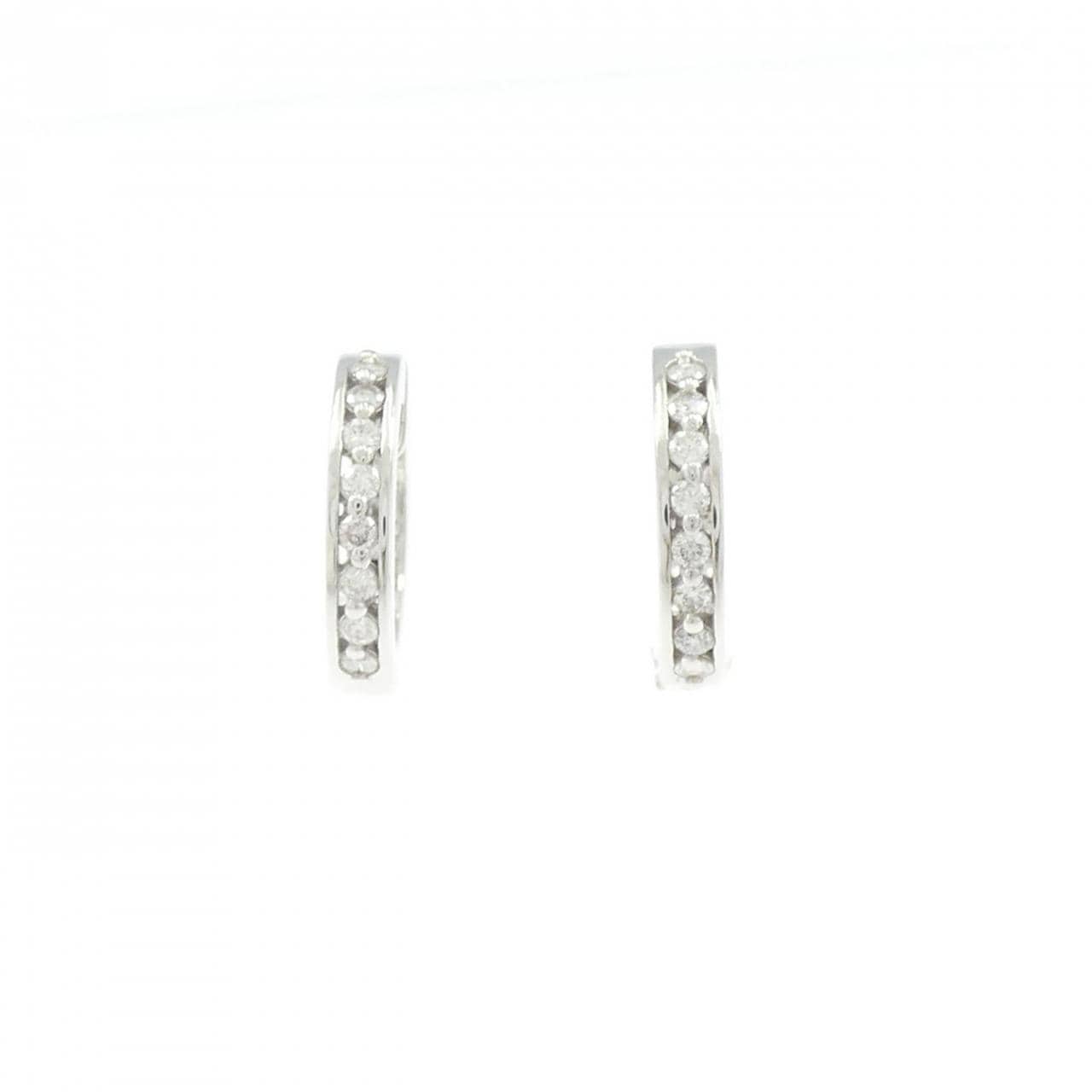 K18WG ダイヤモンド イヤリング 0.30CT
