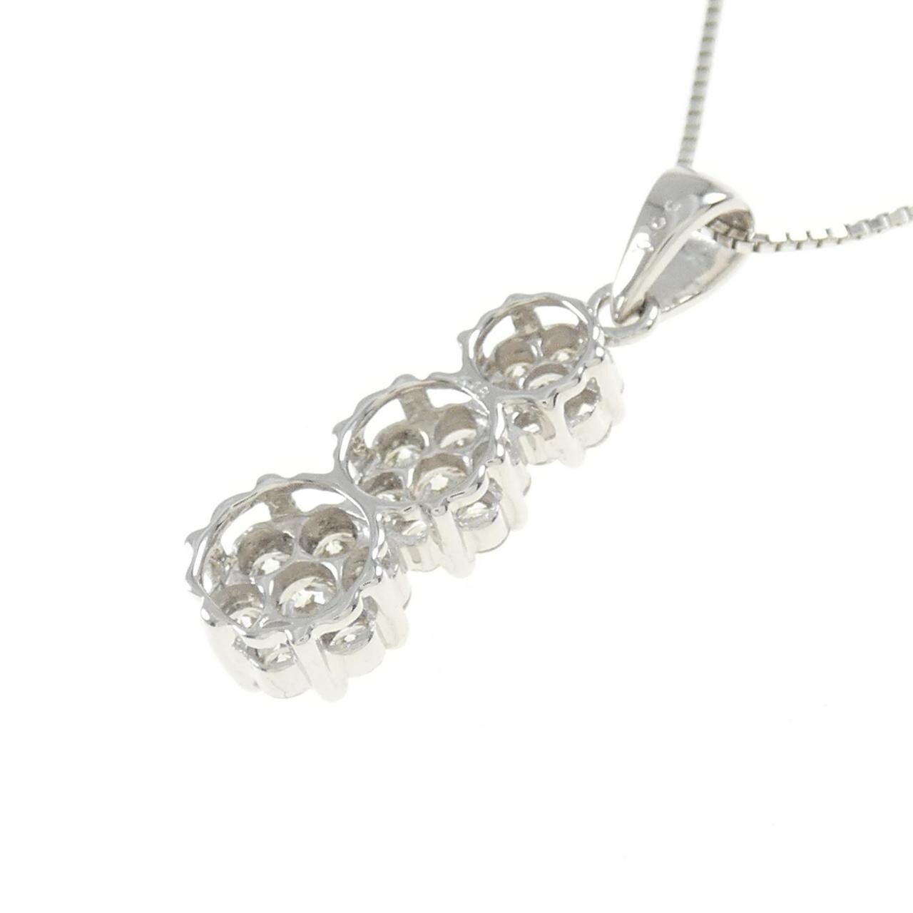K18WG ダイヤモンド ネックレス 1.00CT