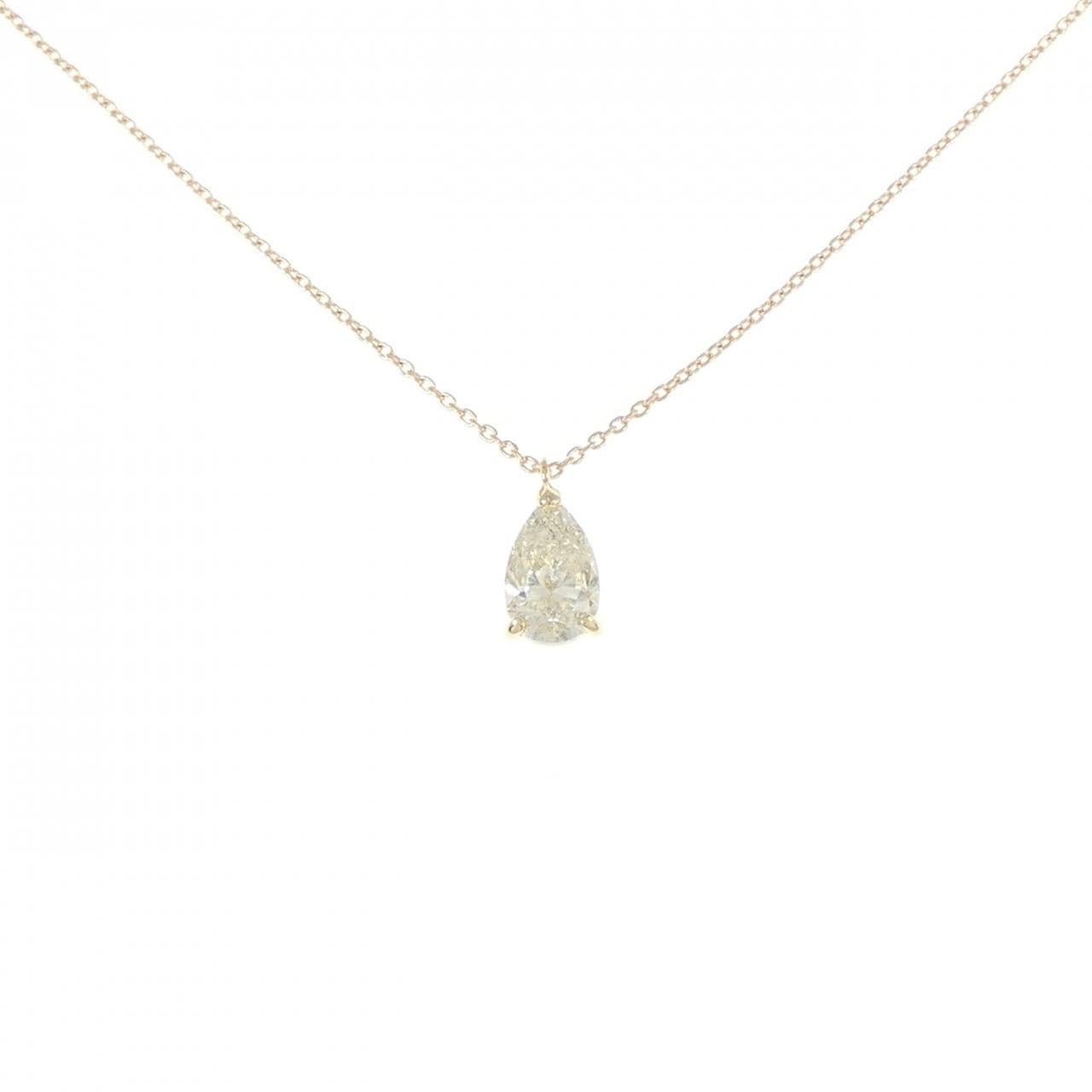 K18YG Diamond Necklace 1.208CT VLY I1 Pear Shape