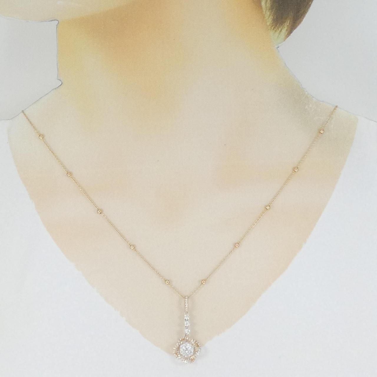 750PG/750WG ダイヤモンド ネックレス