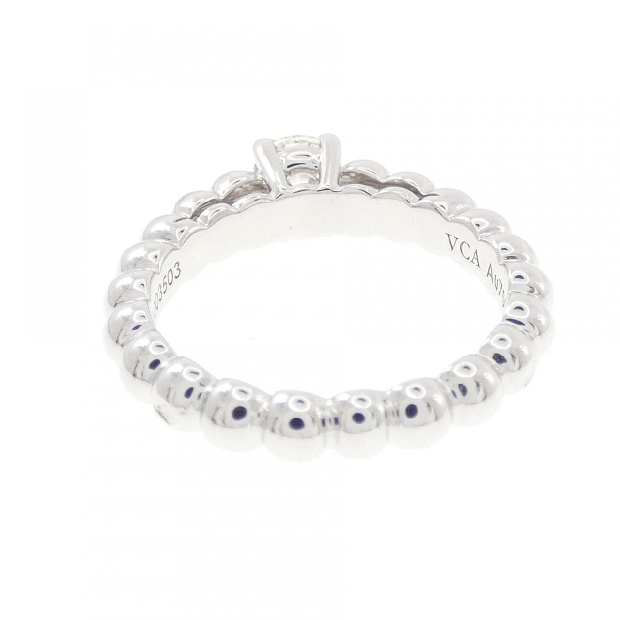 ヴァンクリーフ&アーペル ペルレ ソリティア リング 0.31CT E VVS2 EXT