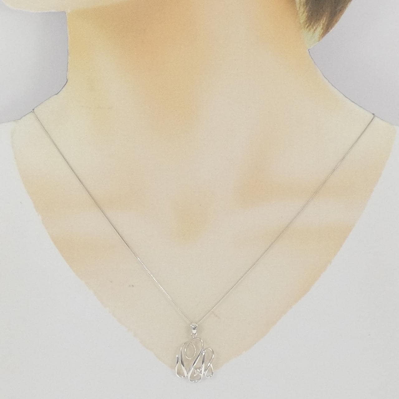 K14WG/K18WG Diamond necklace 0.04CT