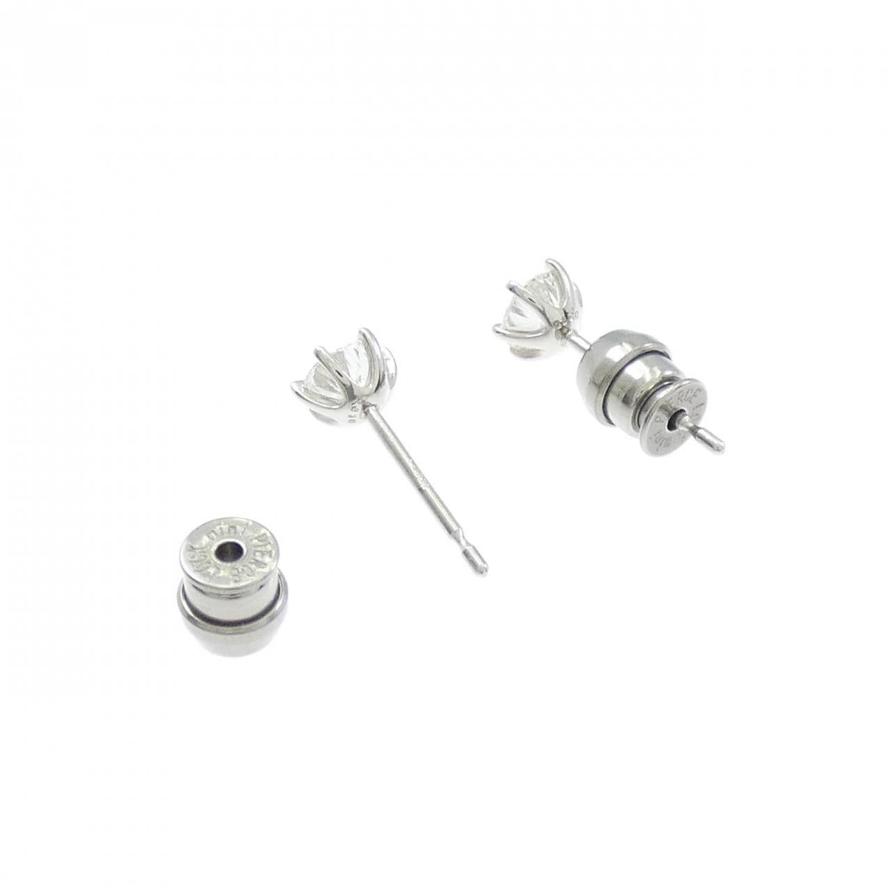 【リメイク】PT900/ST ダイヤモンド ピアス 0.315CT 0.316CT F VVS2 3EXT-EXT