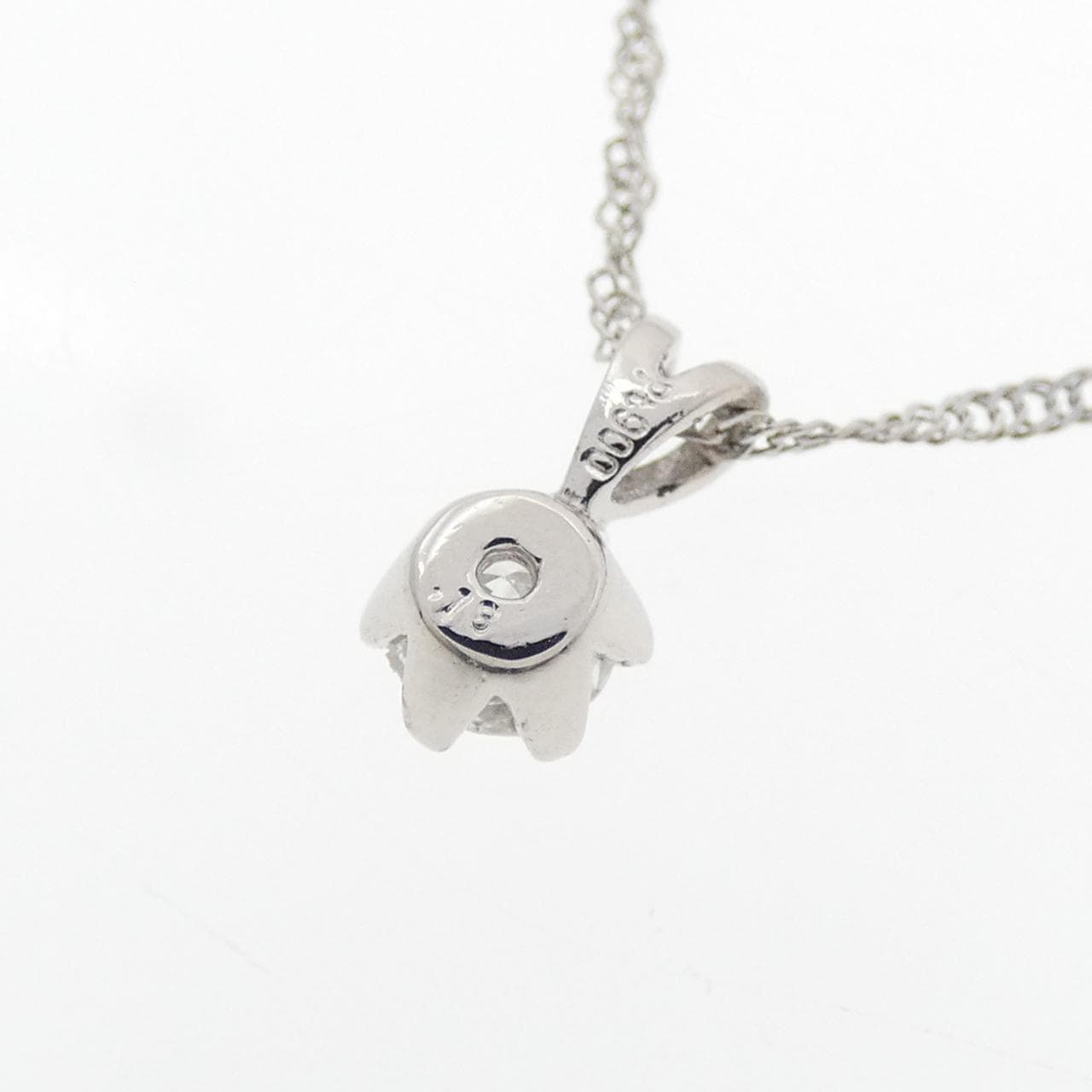 PT900/PT850 ソリティア ダイヤモンド ネックレス 0.18CT