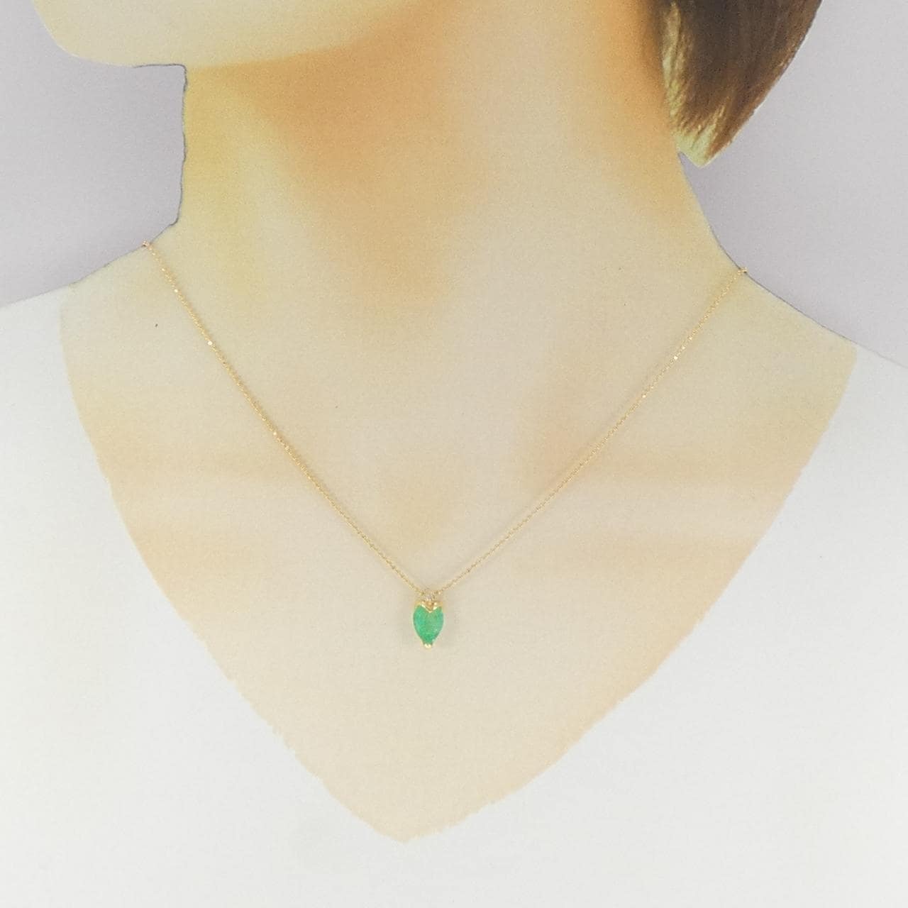 K18YG エメラルド ネックレス