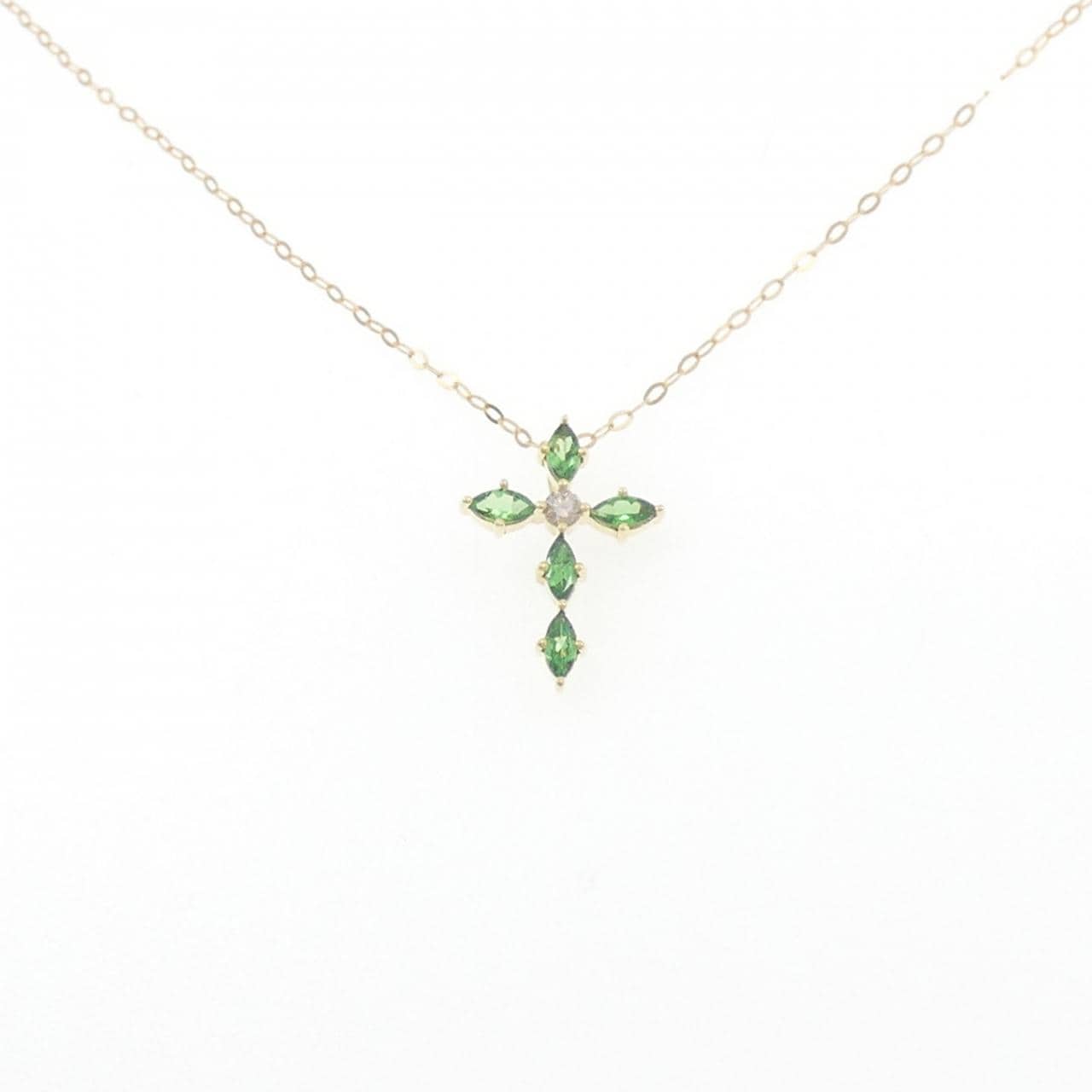 ジーエスティービー グリーンガーネット ネックレス 0.35CT