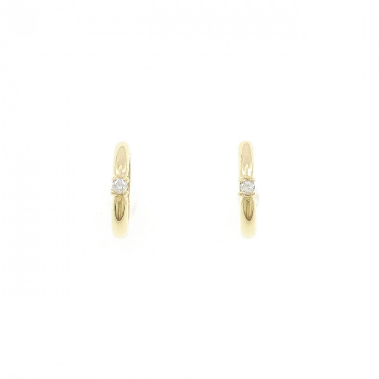 K18YG/K18PG ダイヤモンド フープピアス 0.04CT