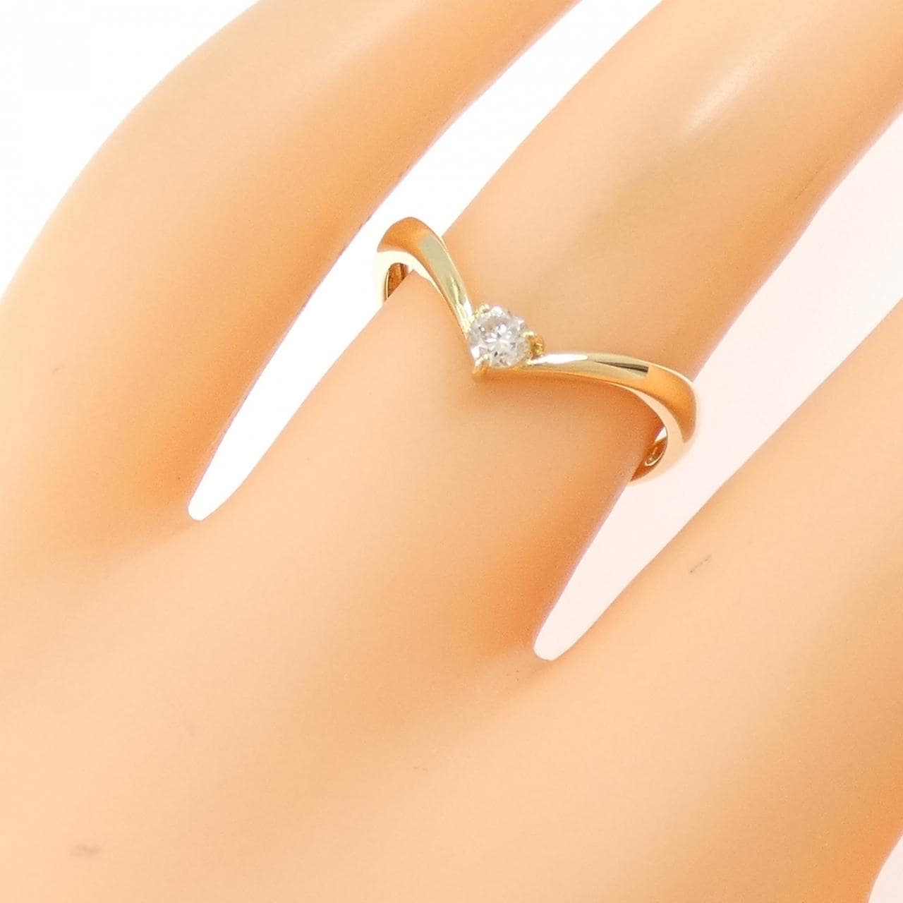 K18YG ダイヤモンド リング 0.10CT